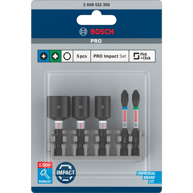 Accessories Steckschlüsseleinsatz-Set 2608522350 - Bosch