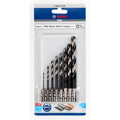 Pro Metal hss-g Impact Spiralbohrer Set, 8-tlg. - Bosch