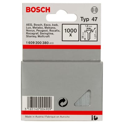 Bosch Professional 1 609 200 380 - Nageltyp 47, 1,8 x 1,27 28 mm, pack de 1000