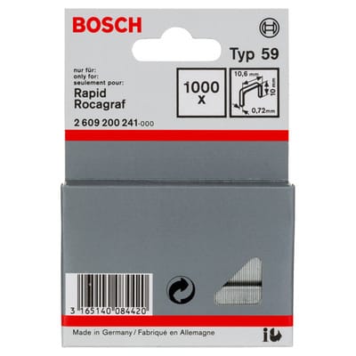 Feindrahtklammern Typ 59 10,6 x 0,72 x 10 mm BOSCH - 2609200241