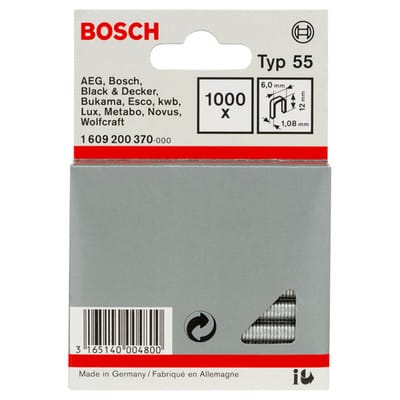 Klammern Typ 55: 60x 108x12mm: 1.000 Stück Bosch 1609200370