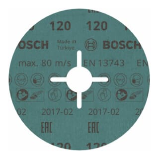 Fiberschleifscheibe R780 Best for Metal and Inox 125 x 22,23 mm 120 50 Stk - Bosch