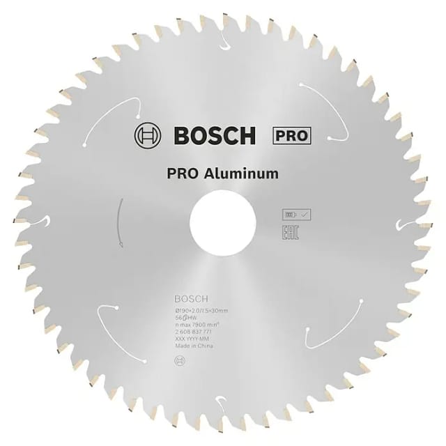 Pro Aluminium cordless Kreissägeblatt, 190 x 2 x 30 mm, T56 - Bosch