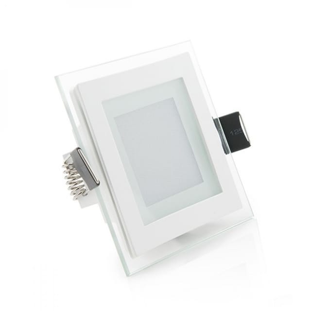Greenice - led Downlight 6W 600Lm 6000ºK Quadratisches Glas 40.000H [GR-MB02-6W-CW]
