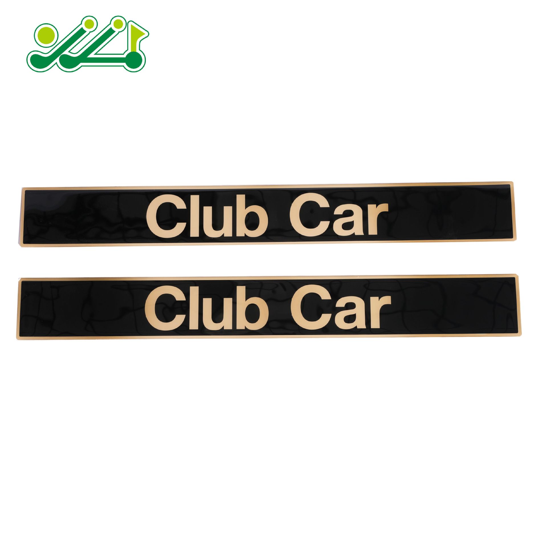 Golfwagen-kennzeichnungsschild Mit Schwarzen Und Goldenen Aufklebern – 40 X 5,7 Cm (15,74 X 2,24 Zoll) Clubcar