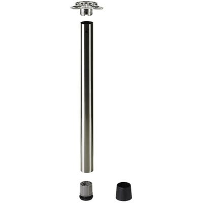 Stahl-Tischbeinset, D=60 mm Edelstahl-Finish, 1200 mm