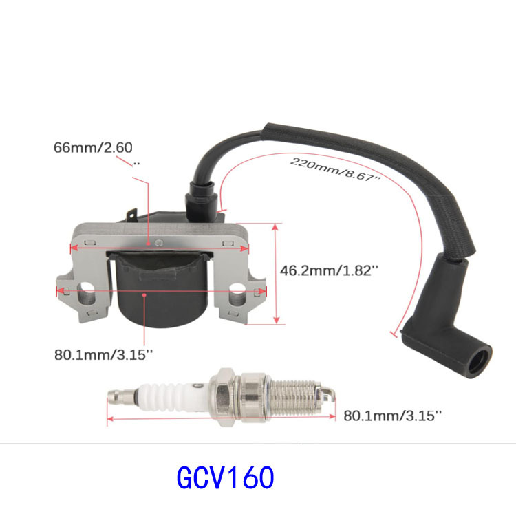 Speed Giant Zündspule Für Rasenmäher Gc135, Gc160, Gcv160 Und Gcv190 Mit Zündkerzen