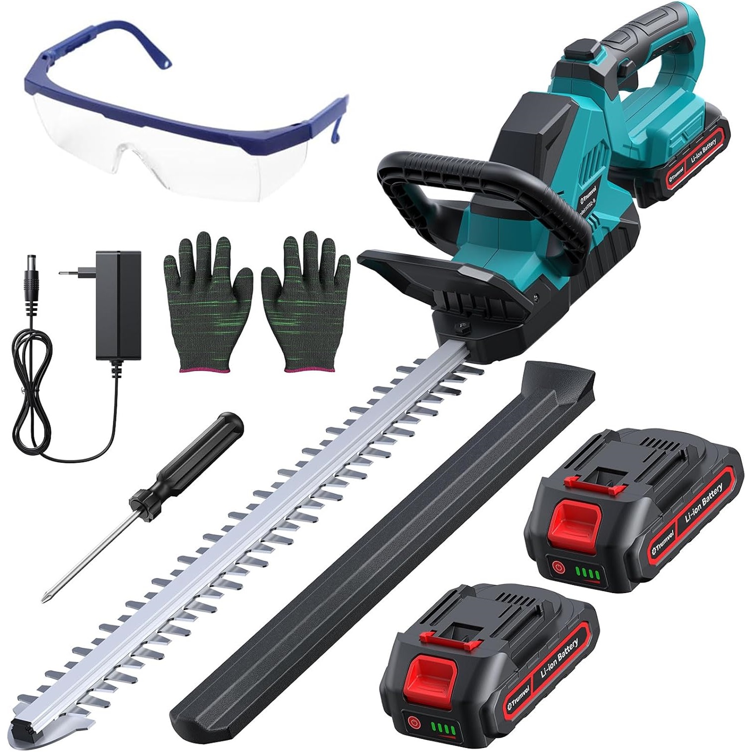 52,2-cm-akku-heckenschere Für Makita 18 V Mit 2 X 2000-mah-akkus, 1000-w-bürstenlosmotor Und 16-mm-schnittbreite