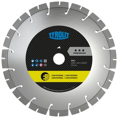TYROLIT Diamanttrennscheibe DCU Premium D.125mm Bohr.22,23mm Bau univ.10mm - 34425401