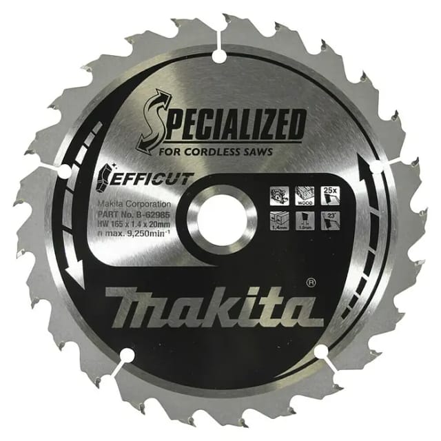 MAKITA Sägeblatt 165x1,4x20, 25Z EFFICUT B-62985