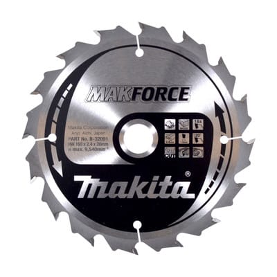 Kreissägeblatt makforce 160/20 mm, 16 Zähne, 1,5 mm, Holz - Makita