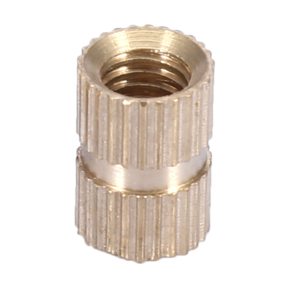 10 Stück Zylindrische Schlitzrundmuttern M6 Aus Messing Mit Formeinsatz (m612l8,3mm)