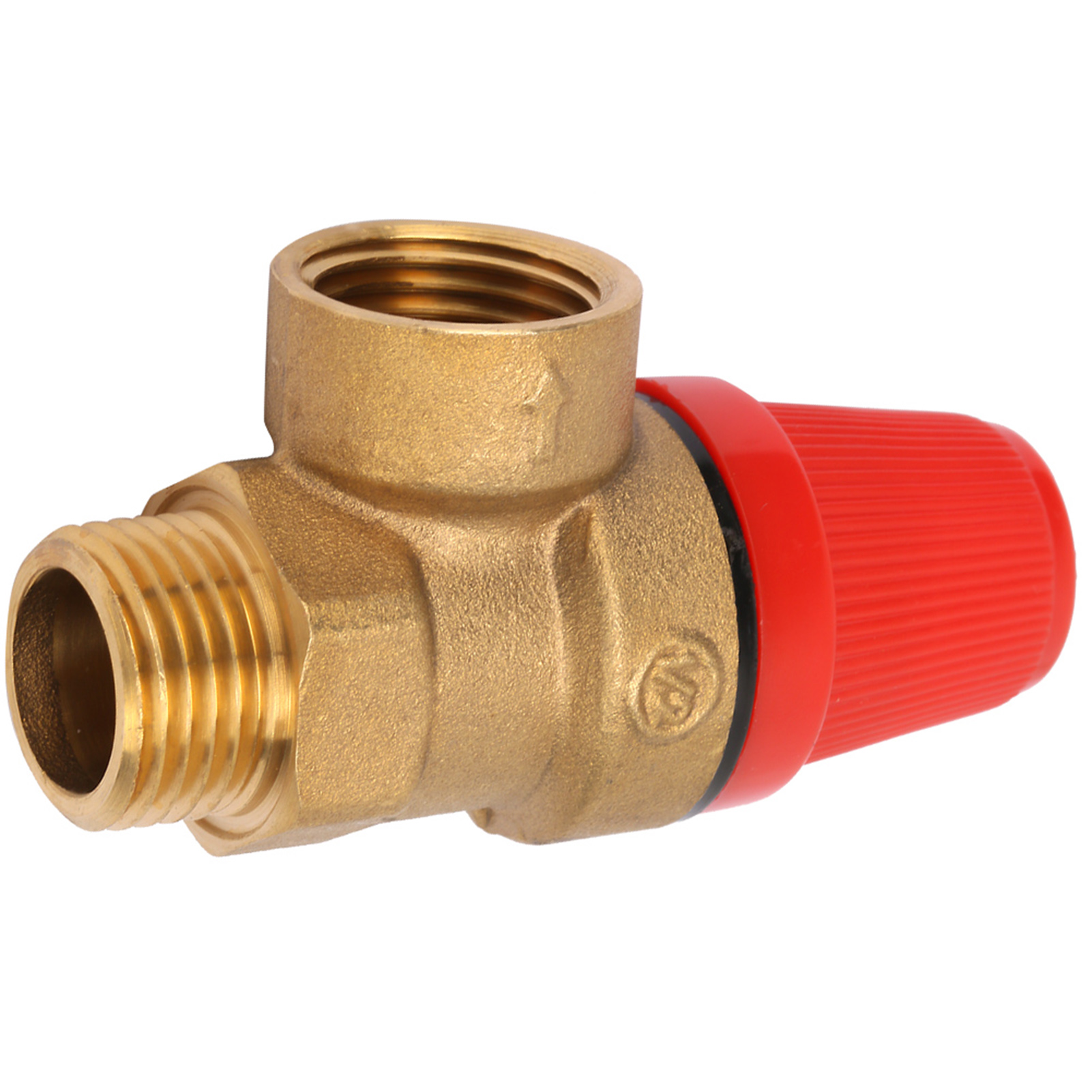 G1/2'' Premium-sicherheitsventil Aus Messing Dn15 Mit Schraubenfeder Für Ofensicherheitsventile (6 Bar Dn15)