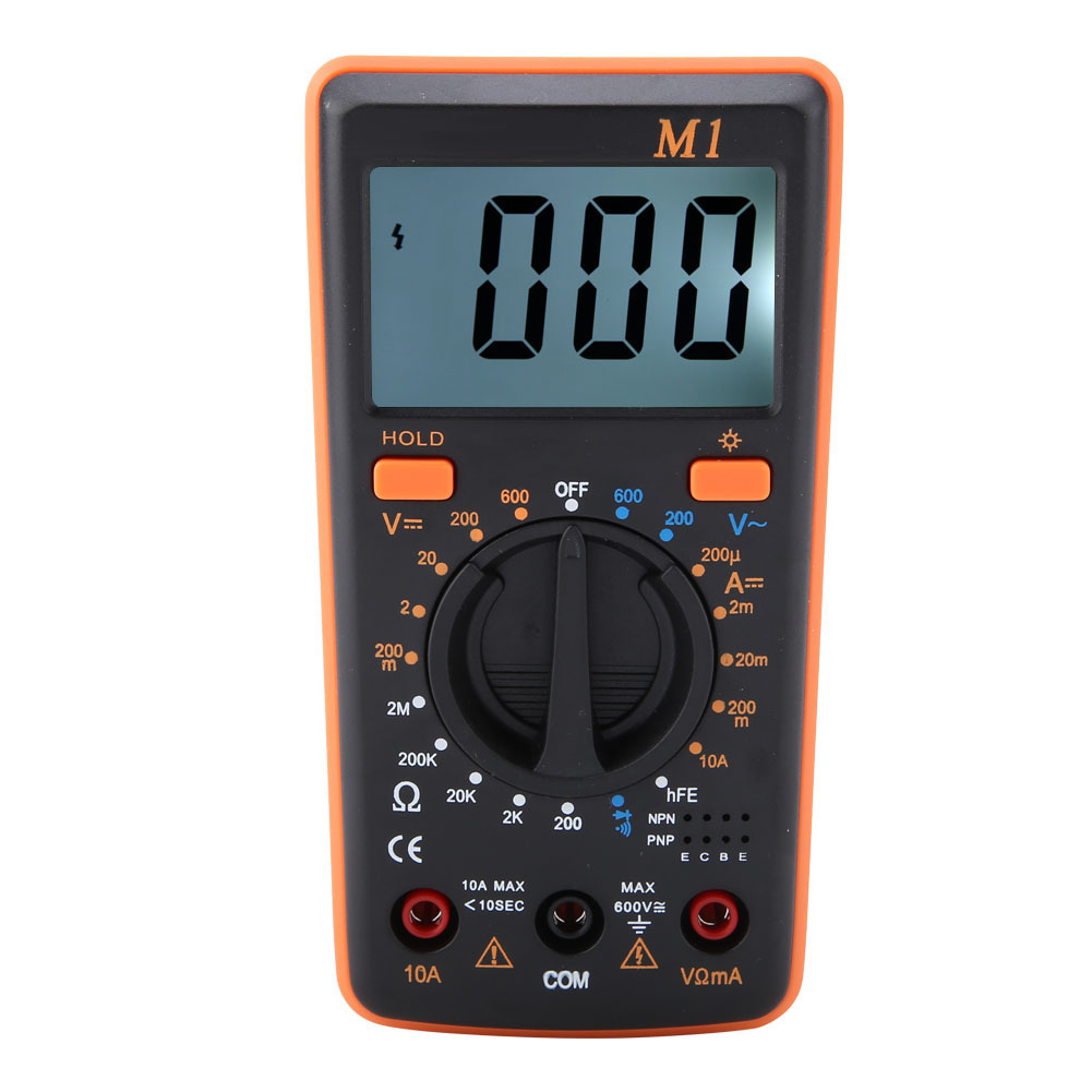 Aneng M1dc/ac Spannungs-, Strom- Und Widerstandsmessgerät Digitalmultimeter 0℃-50℃ (orange)