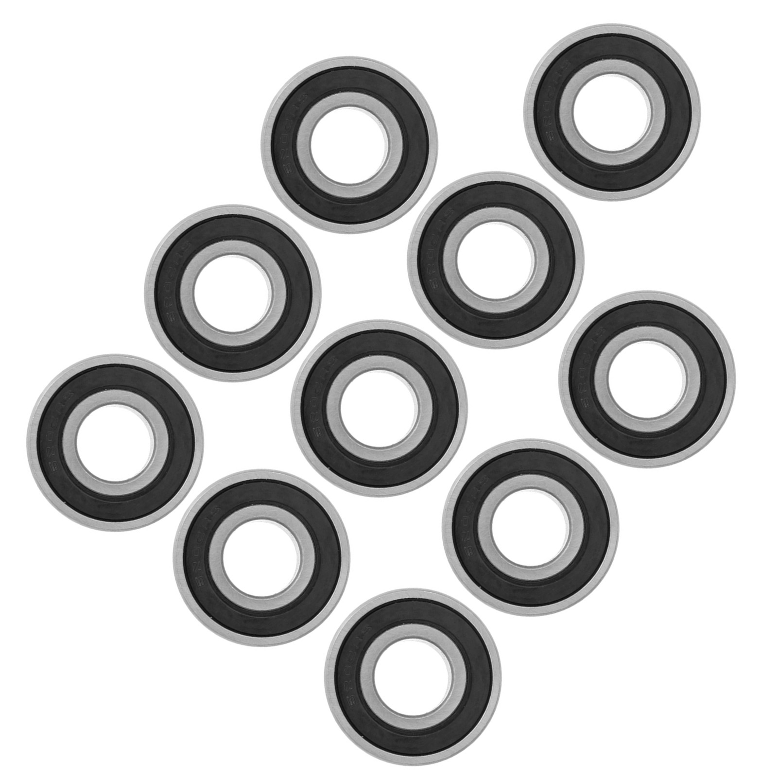 10 Stück Schwarze Rillenkugellager 6202-rs Aus Wälzlagerstahl, 15 Mm