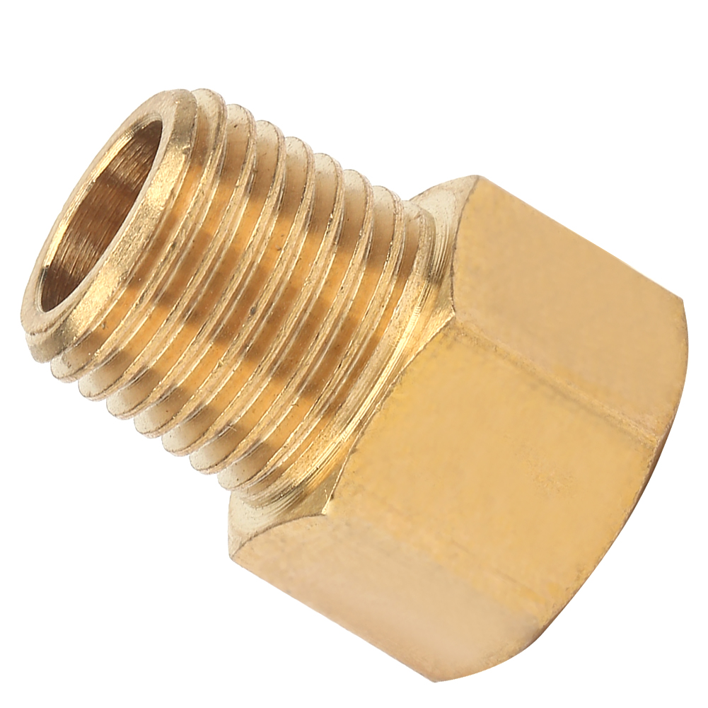 Messing-rohrverschraubung Für Manometer, 1/4" Bspt-außengewinde - 1/4" Npt-innengewinde