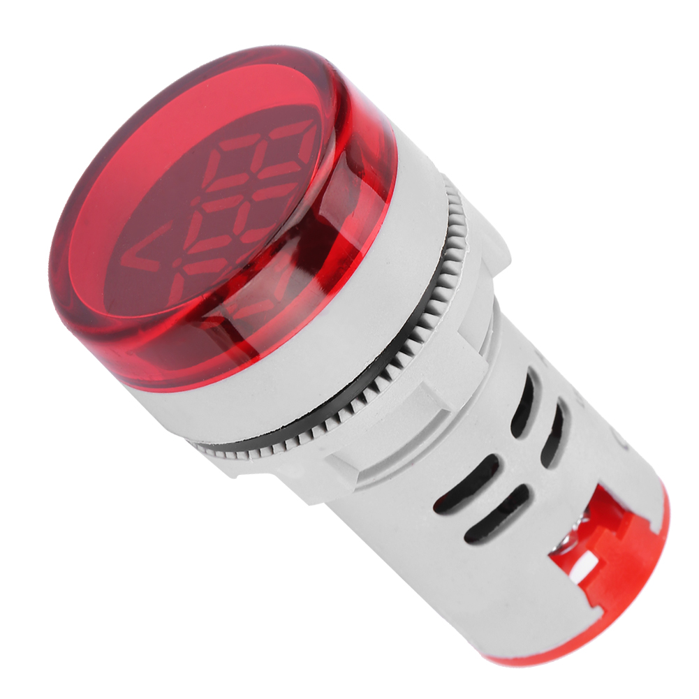 Runde Led-anzeige Mit Digitaler Wechselstromanzeige Und Voltmeter (rot)