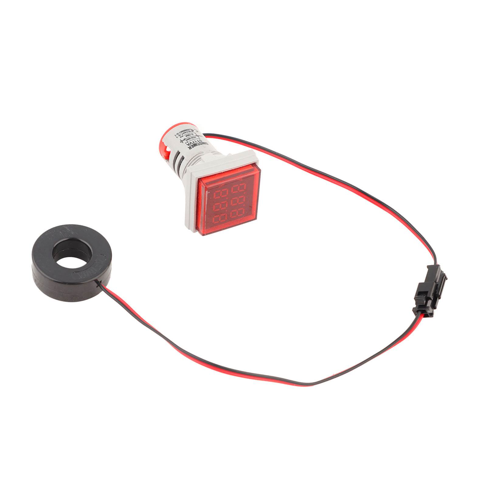 Digitale Led-anzeige Für Wechselspannung Und Amperemeter, 22 Mm, 0-100 A (rot)