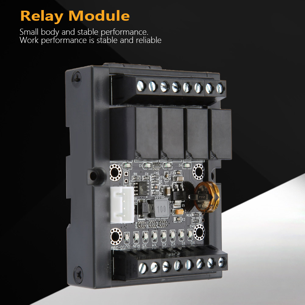Industrielle Sps-steuerplatine Fx1n-10mr Programmierbares Relaisverzögerungsmodul Mit Gehäuse