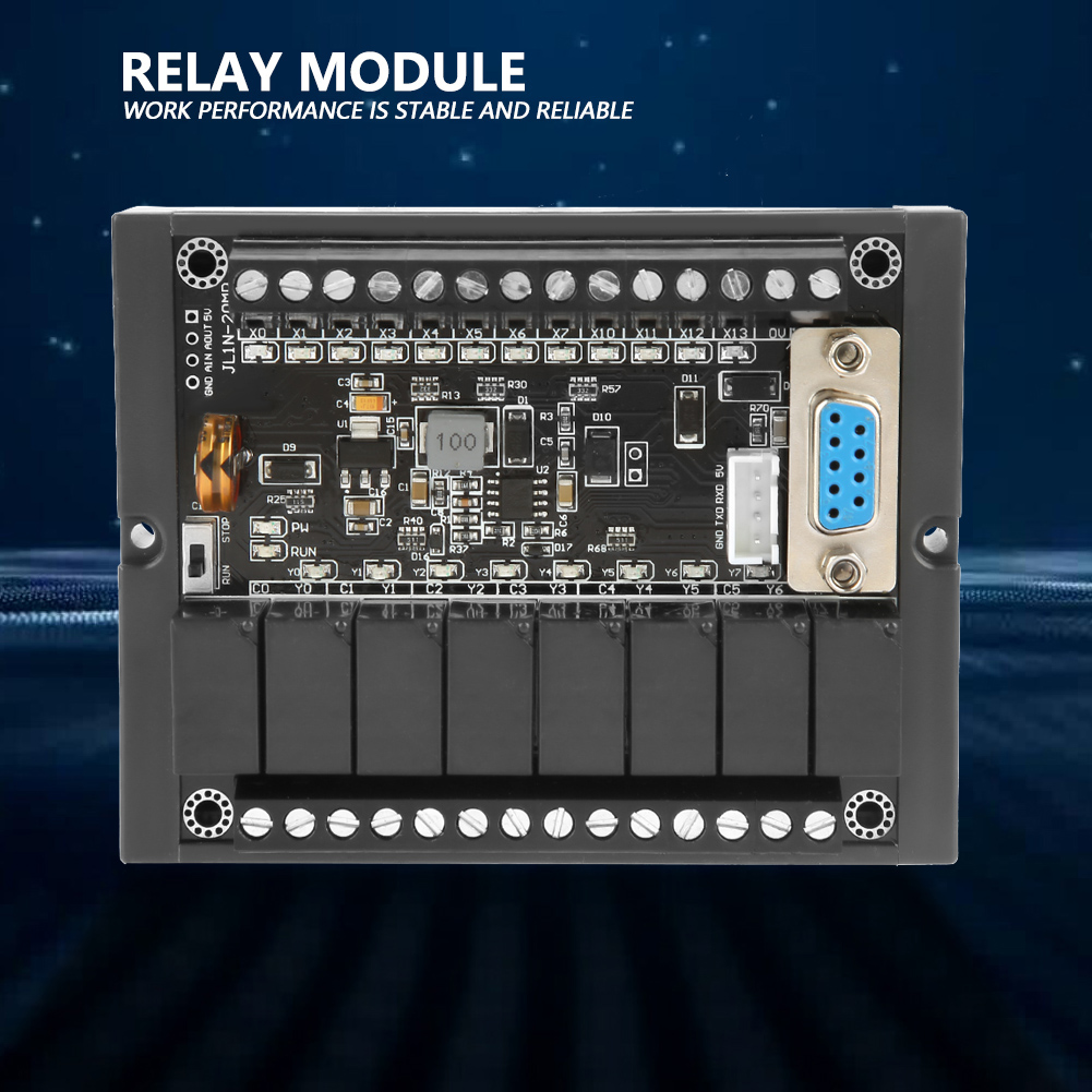 Industrielle Sps-steuerplatine Fx1n-20mr Programmierbares Relaisverzögerungsmodul Mit Gehäuse