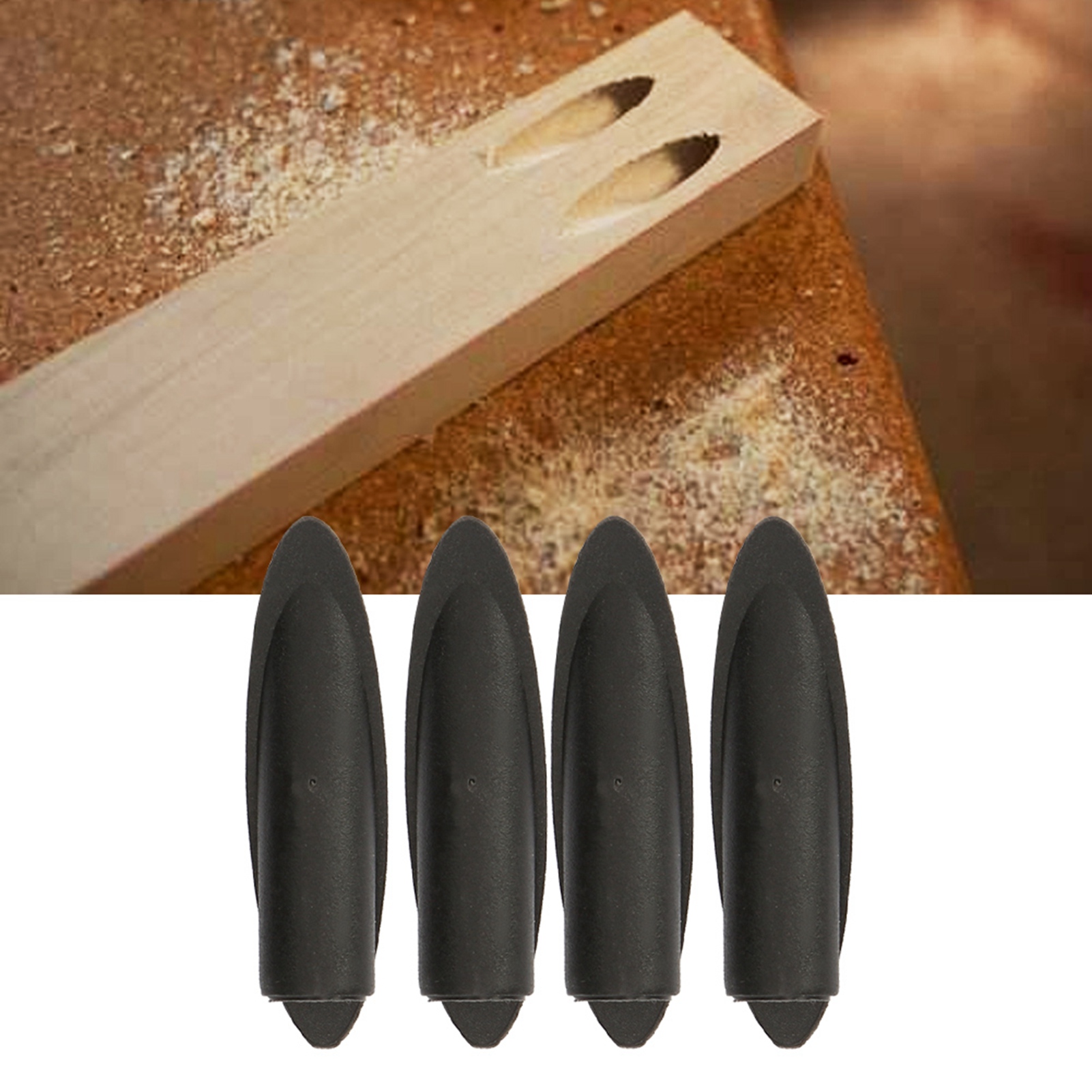 100 Stück 9,5 Mm Holzdübel Für Taschenlochbohrlehren, Zubehör Für Holzbearbeitungswerkzeuge (schwarz)