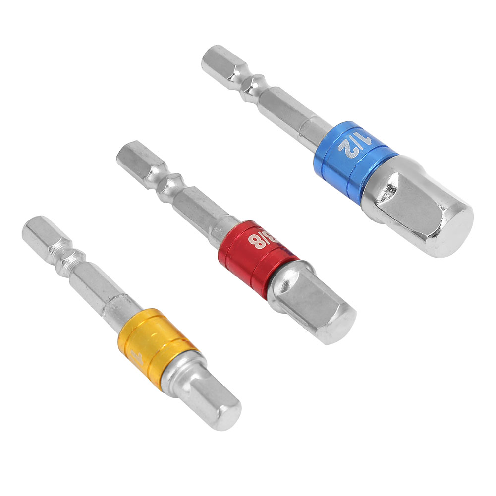 Verlängerungswellenadapter Aus Chrom-vanadium-stahl, 1/4", 3/8", 1/2" Sechskantschaft Auf Vierkant