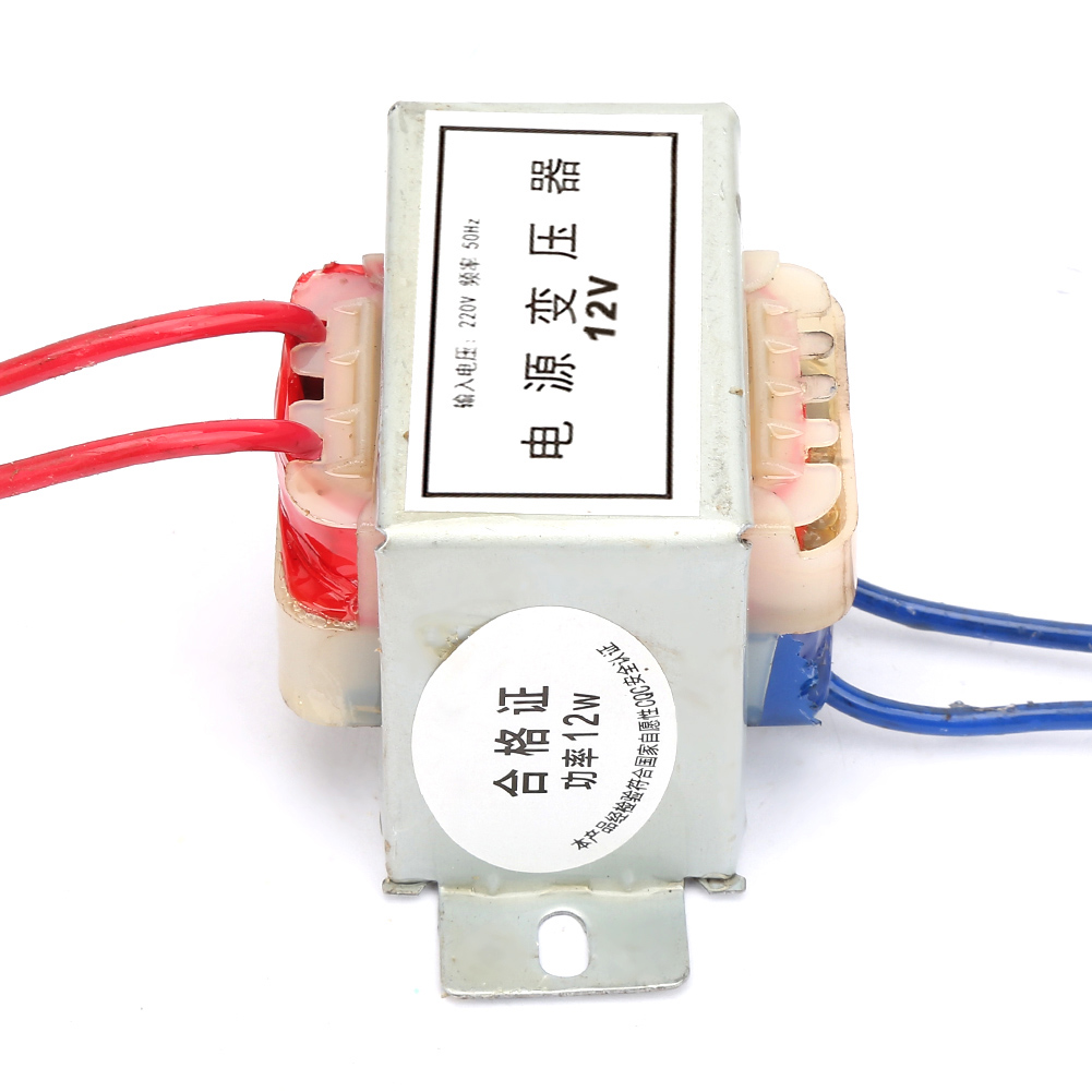 12 V Wechselspannung Ausgangsspannung, 12 W Eingangsleistung, 220 V, 50 Hz, Einzeltransformator