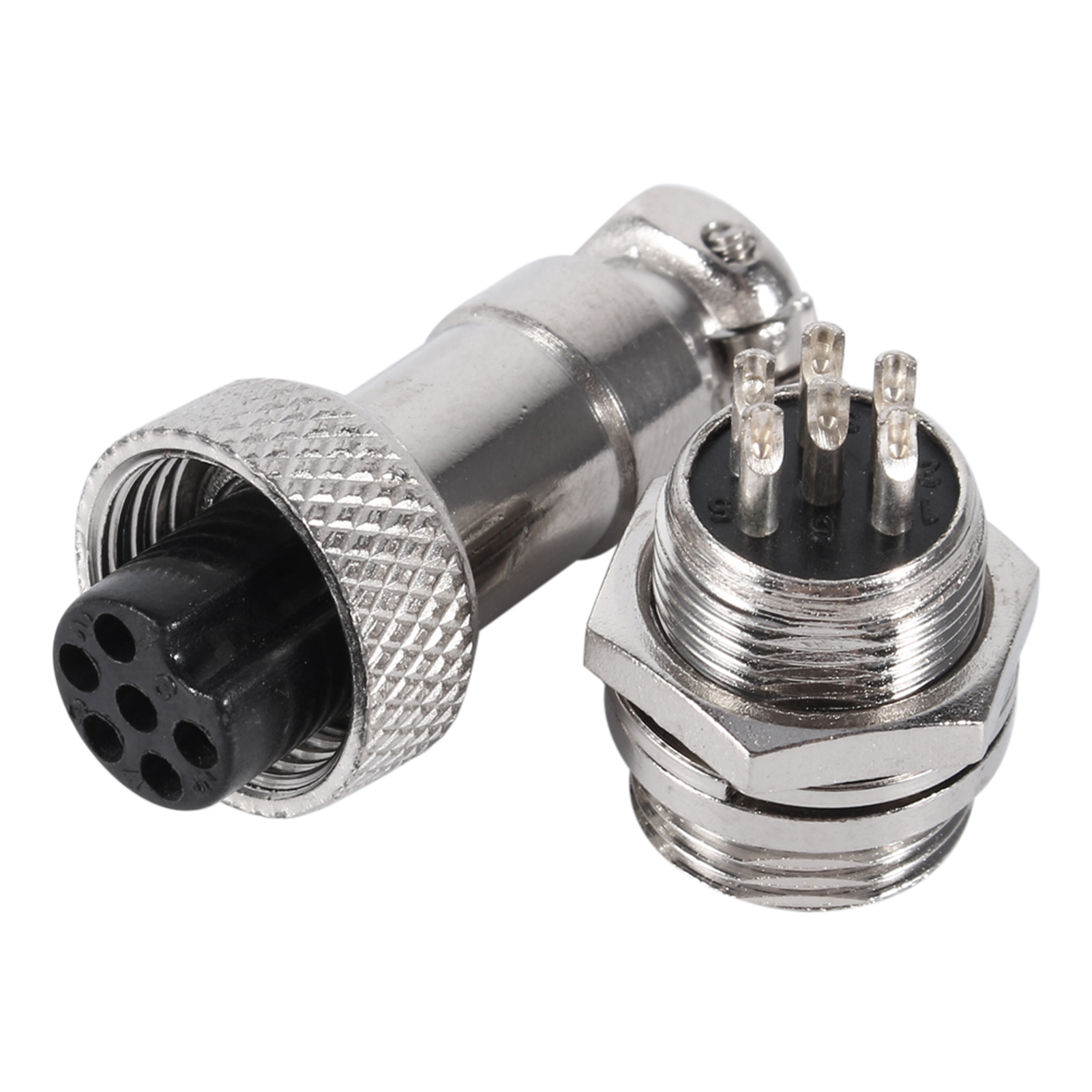 10 Stück Gx12 6-polige 12-mm-luftfahrtsteckverbinder (stecker/buchse) Mit Metallanschluss