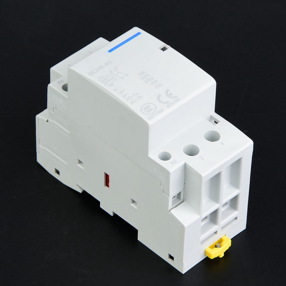 Zweipoliger 40-a-haushalts-wechselstromschütz Mit Geringem Stromverbrauch, Din-schienenmontage, 1 Öffnerkontakt, 1 Schließerkontakt, 50/60 Hz, 220 V/230 V