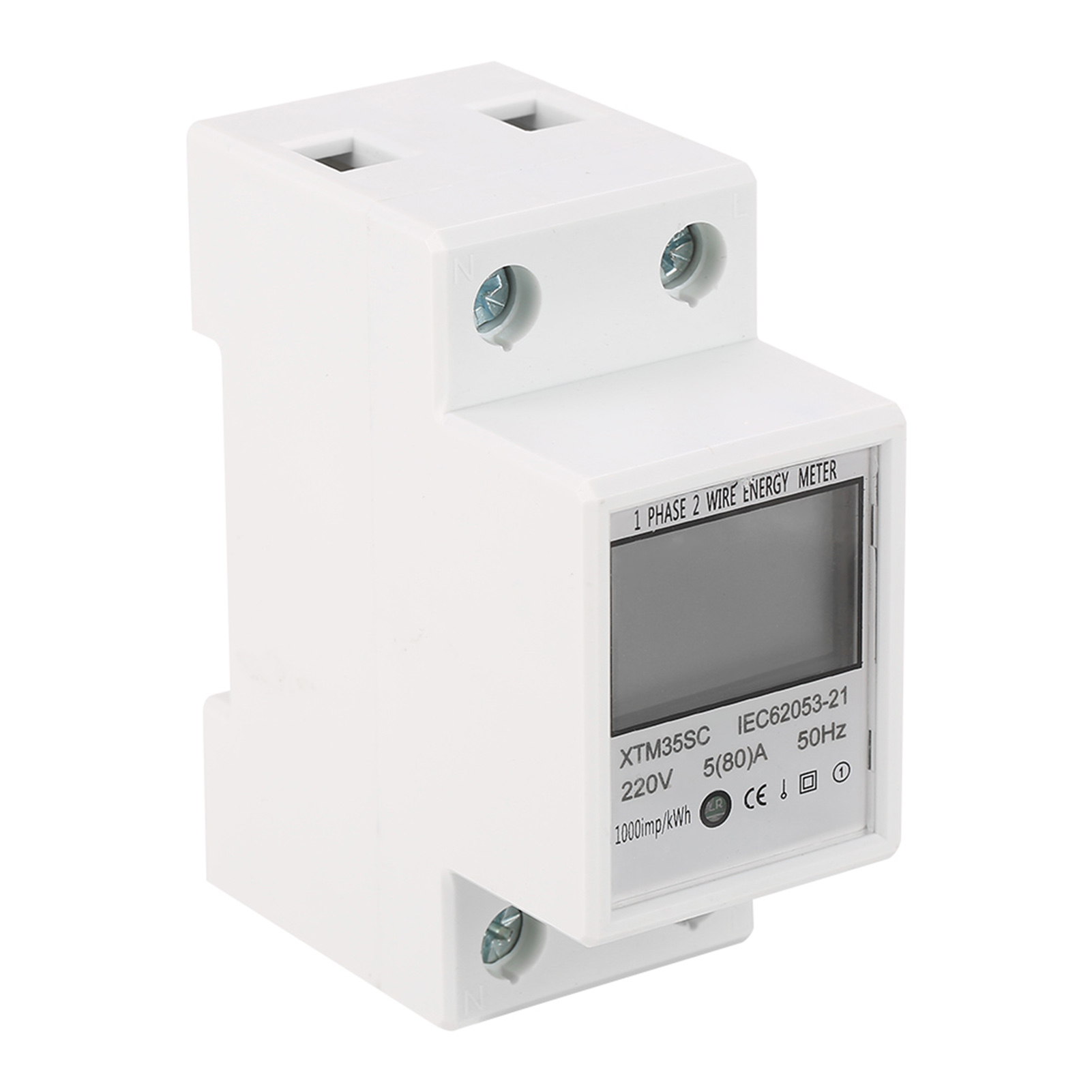 220 V 5 (80) A Digitaler 1-phasen-2-leiter-2p-stromzähler Zur Din-schienenmontage, Elektronischer Kwh-zähler