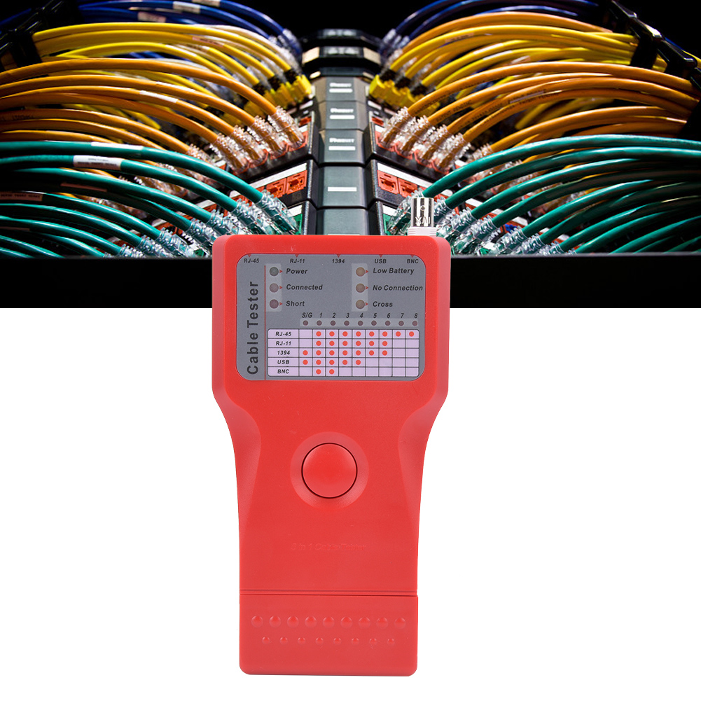 5-in-1 Multifunktions-netzwerkkabeltester 1394 Leitungstester Bnc-tester Mit Fernbedienung