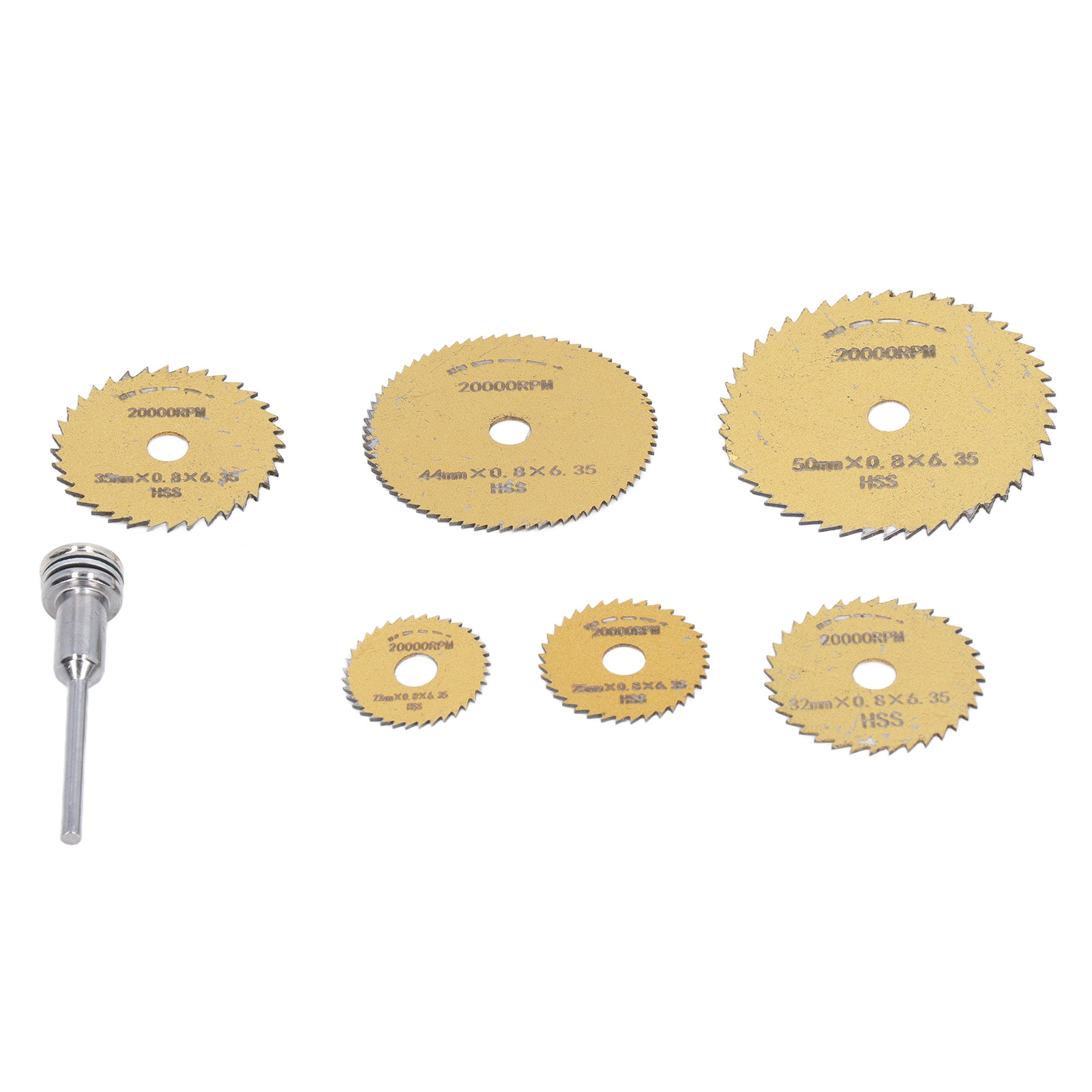 7-teiliges Hss-sägeblattset, Ultradünnes, Schnell Schneidendes Mini-handkreissägeblatt Mit Schaft Für Holz Und Pvc