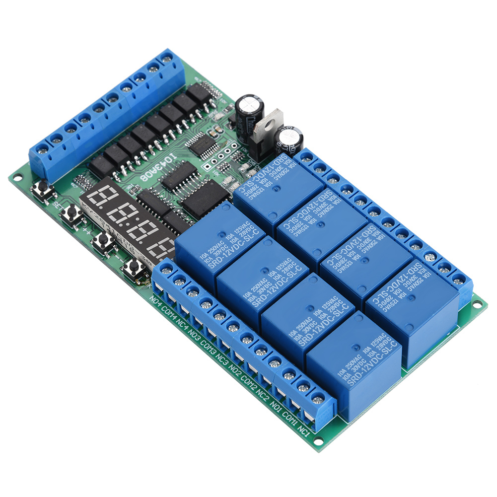 Dc 12v 8ch Led Multifunktions-digitalverzögerungs-zeitrelais-schaltmodul
