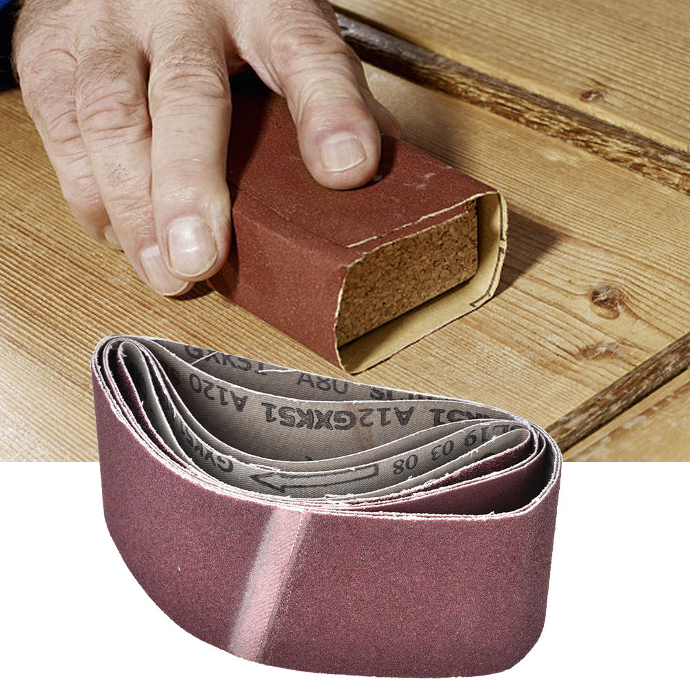 5 Stück 457x75 Mm Schleifbänder Für Bandschleifer, Körnungen 60/80/100/120/240