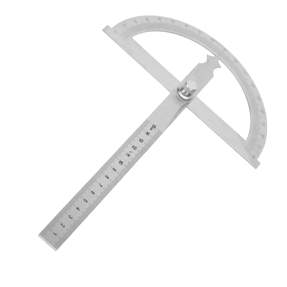 Winkelmesser Aus Edelstahl (0-180°) Mit Goniometer Und 15 Cm Länge (150 X 200 Mm)