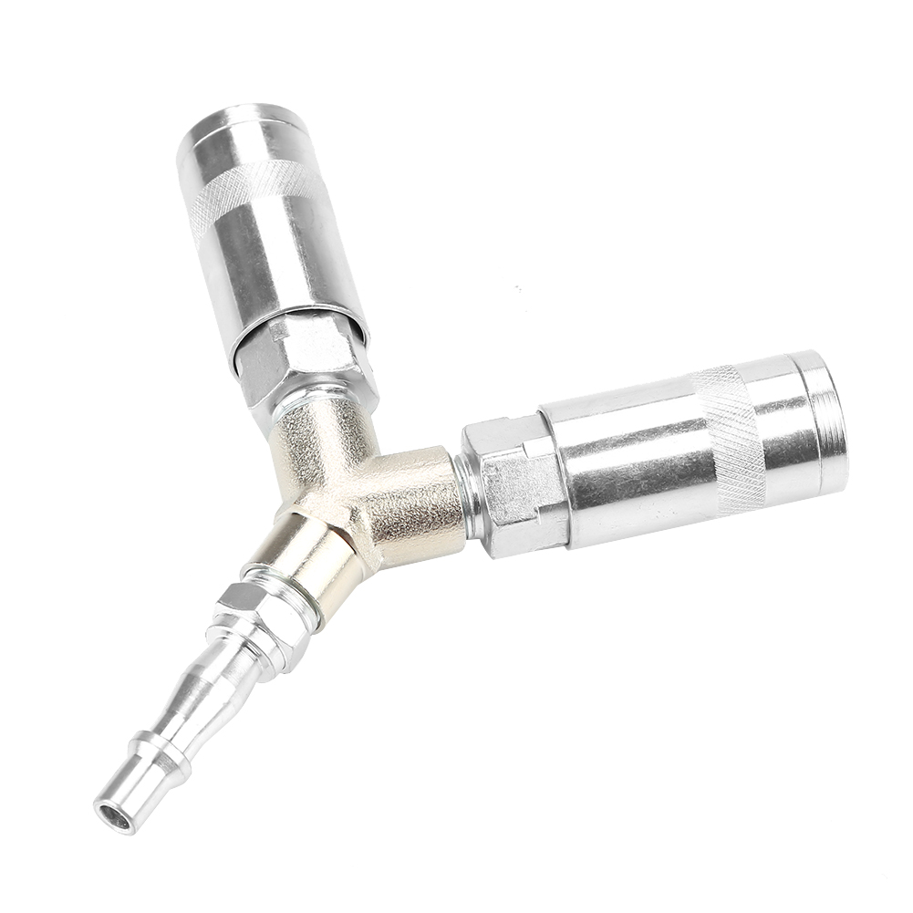 1/4"-bsp-y-stück, 3-wege-schnellverbinder Für Pneumatische Luftpumpen Und Kompressoren, Verzinktes Eisen