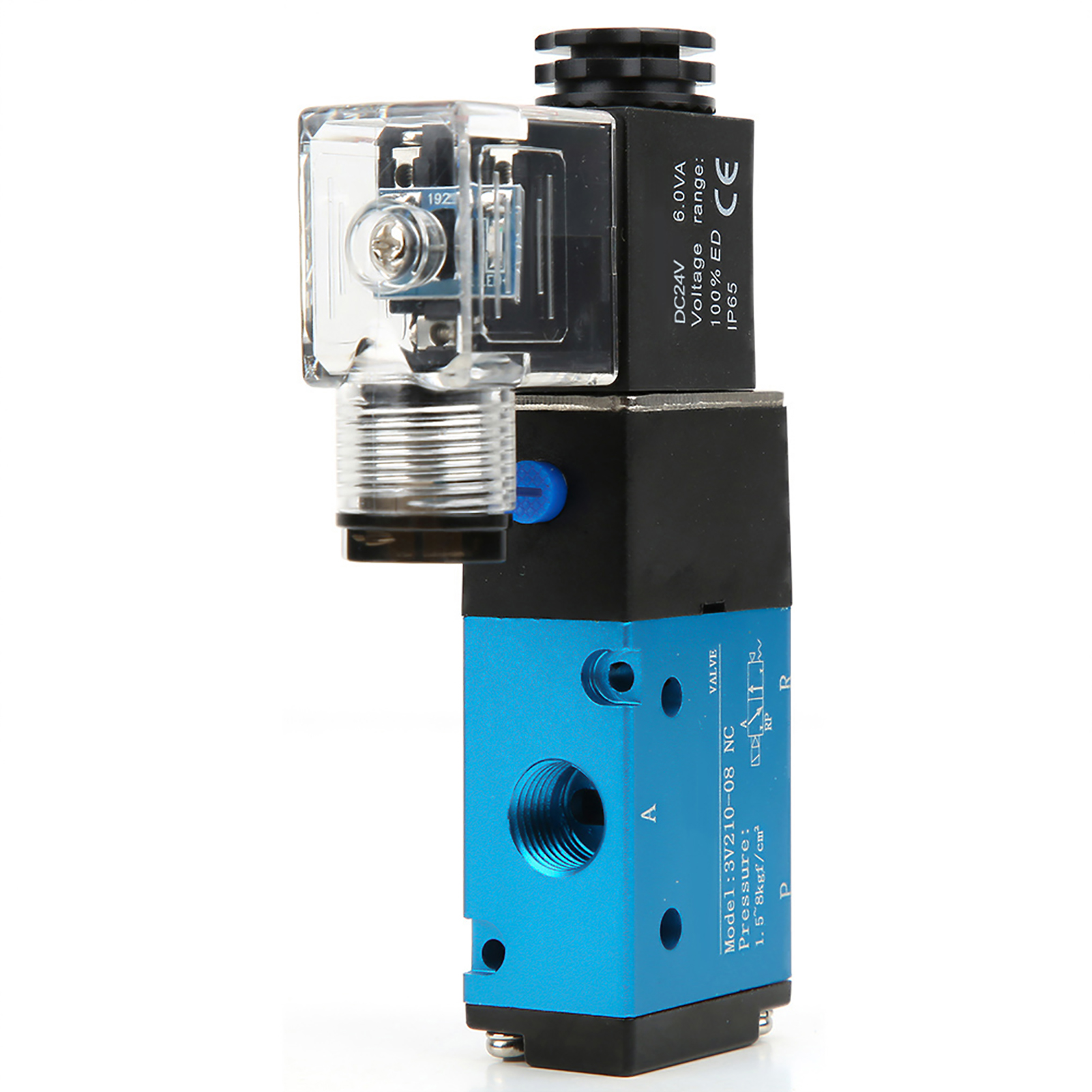 3v210-08 2-positionen 5-wege-magnetventil Pt1/4 Zoll 1,2 Mpa 170 Psi Magnetventil Ip65 (dc24v)