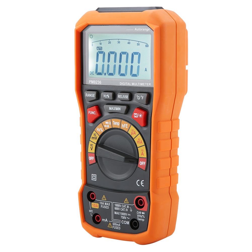 Peakmeter Pm8236 Digitalmultimeter Mit Automatischer Bereichswahl Zur Messung Von Temperatur, Kapazität Und Frequenz