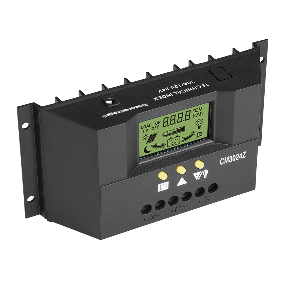 Intelligenter Pwm-solarpanel-laderegler Mit Lcd-display, 12 V/24 V, 30 A