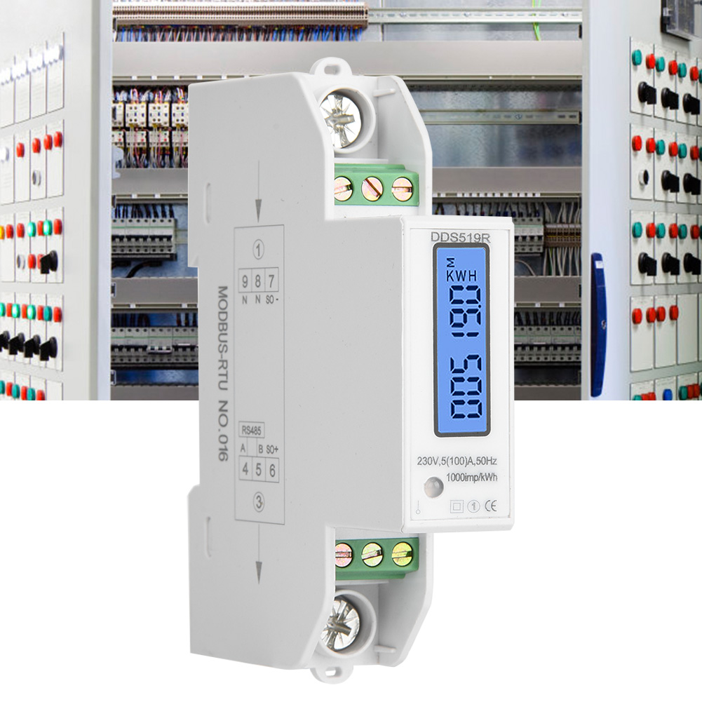 Dds519r Wattstundenzähler, Intelligenter Digitaler Haushaltsenergiezähler Mit Einphasigem 1p 230v-anschluss
