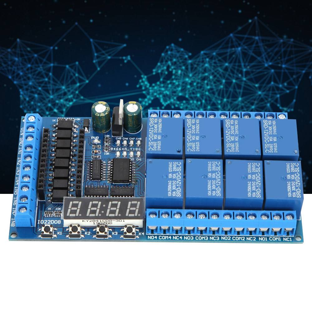 Dc 12v 8-kanal Pro Mini Plc Relais-schutzmodul Verzögerungstimer-schaltung Für Arduino 8-kanal Pro Mini Plc Relaisplatine