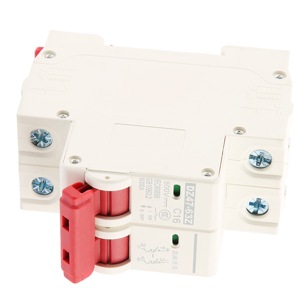 2-poliger Leitungsschutzschalter (ls-schalter) 500 V Dc 16 A Dz47-63z-2p