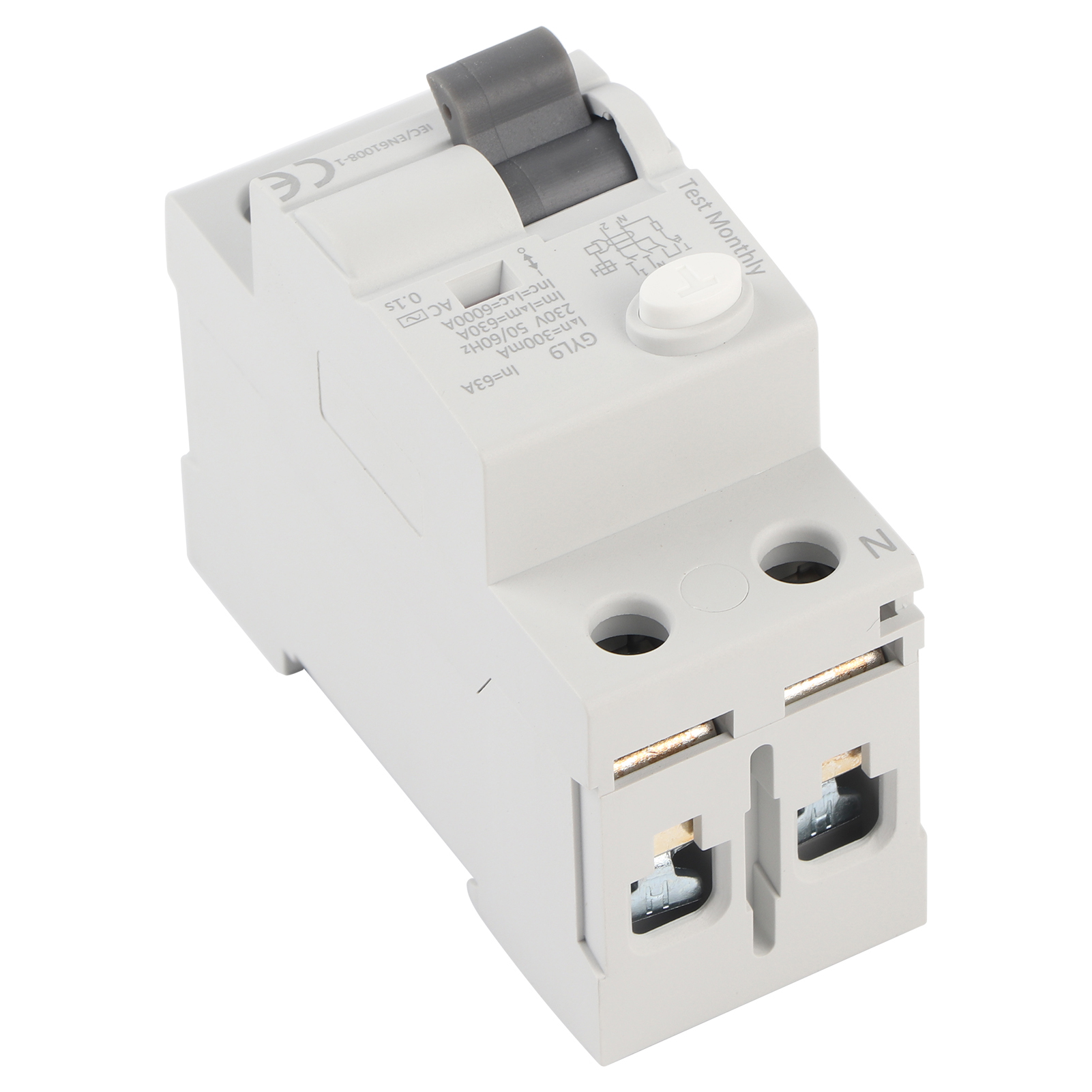 Gyl9 Miniatur-leistungsschalter 2p 230v 50/60hz Ip20 Fehlerstromschutzschalter 2p-63a-300ma