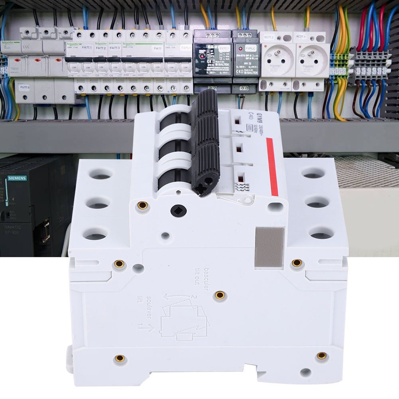 Leitungsschutzschalter Gym9-c65, 3-polig, 230/400 V Ac, 50/60 Hz, Ip20, Fehlerstromschutzschalter, 40 A