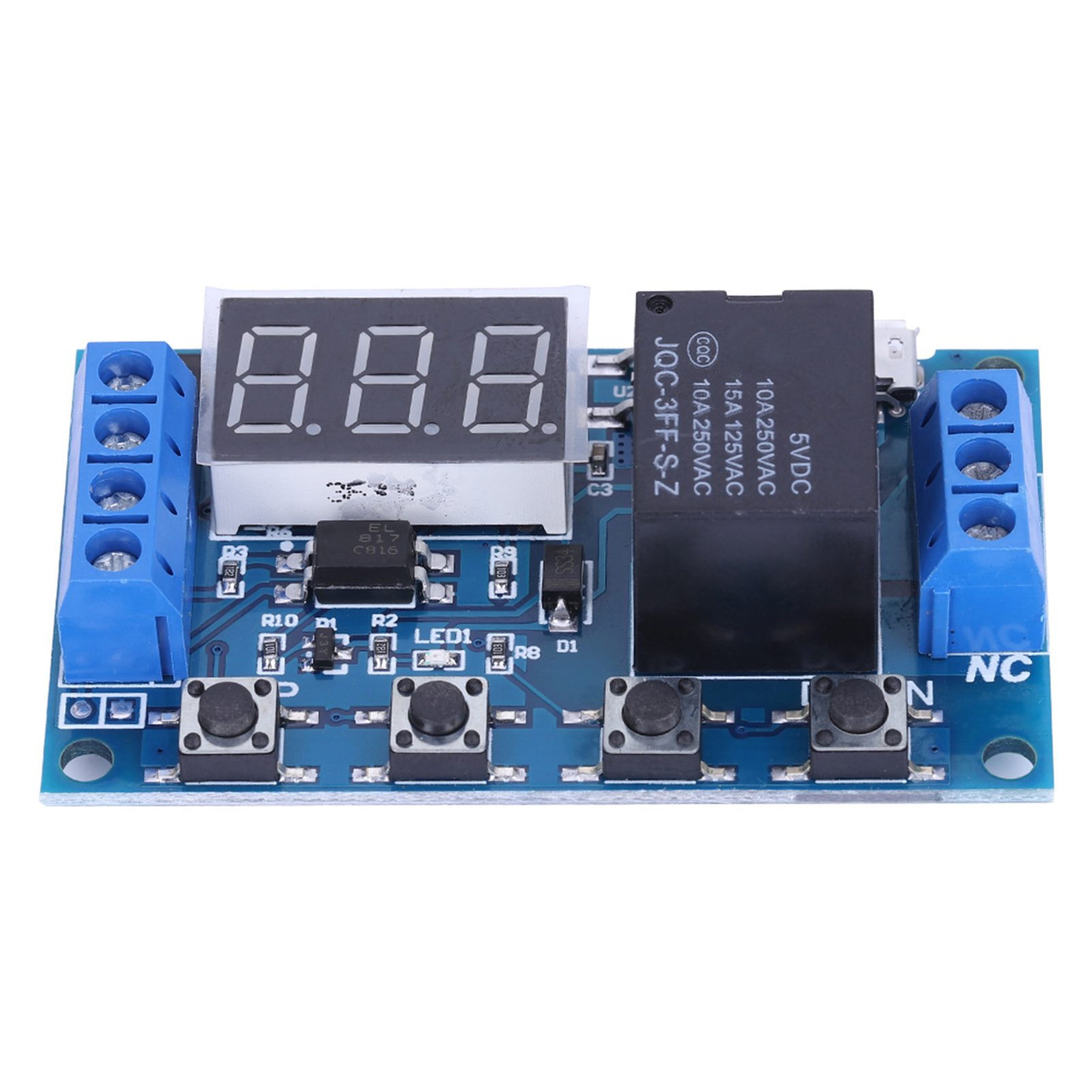 Dc 6v30v Triggerverzögerungs-ein/aus-timer-relais-schaltmodul Mit Digitaler Led-anzeige, Micro-usb 5v