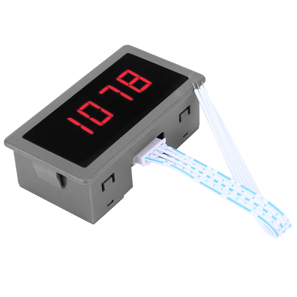 Roter 4-stelliger Led-drehzahlmesser Für Motoren Mit Npn-hall-näherungssensor (roter 4-stelliger Led-drehzahlmesser Für Motoren Mit Npn-hall-näherungssensor)