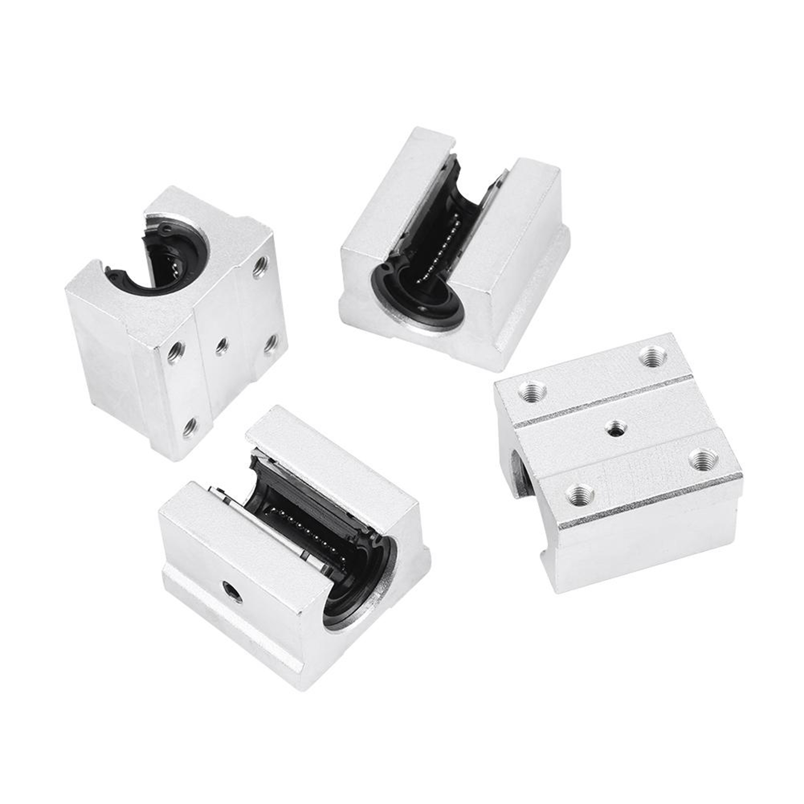 4 Stück Sbr12-800mm 12mm Linearführungswellen, 4 Stück Sbr12uu Blöcke