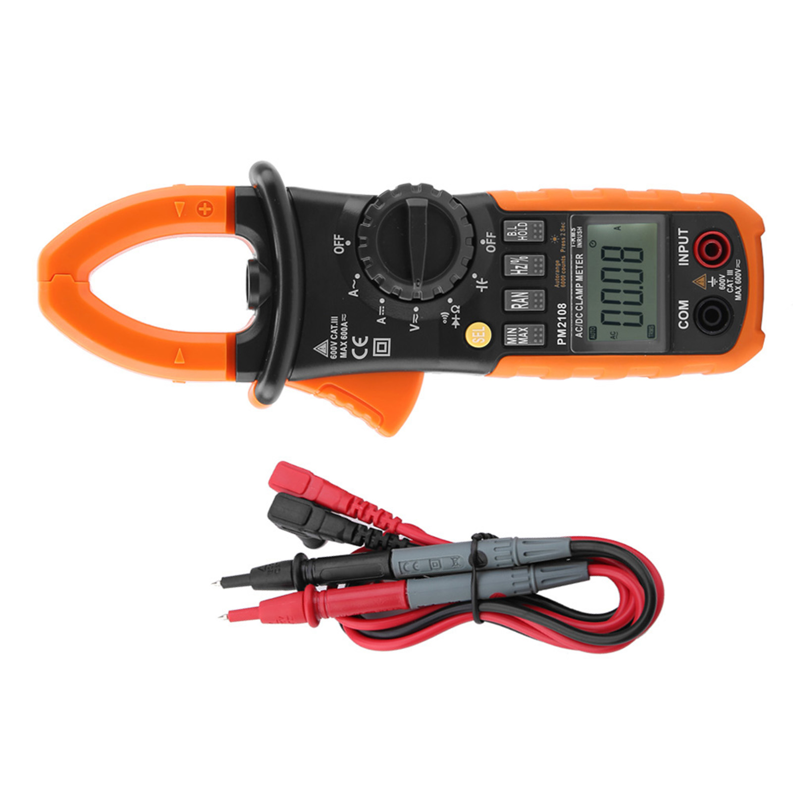 Peakmeter Pm2108 Tragbares Digitales Ac/dc-zangenmessgerät Multimeter Strom-spannungs-widerstandstester