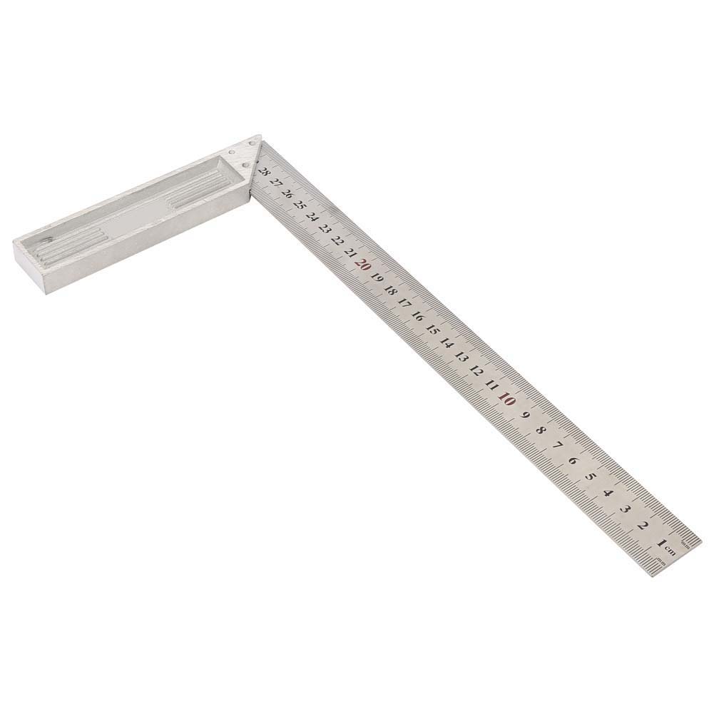 30 Cm Langes 90-grad-lineal Aus Aluminiumlegierung Mit Gerader Kante, Rechteckiges Lineal (dicker)