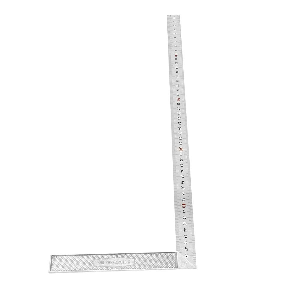 50 Cm Langes 90-grad-lineal Aus Aluminiumlegierung Mit Gerader Kante, Rechteckiges Lineal (dick)